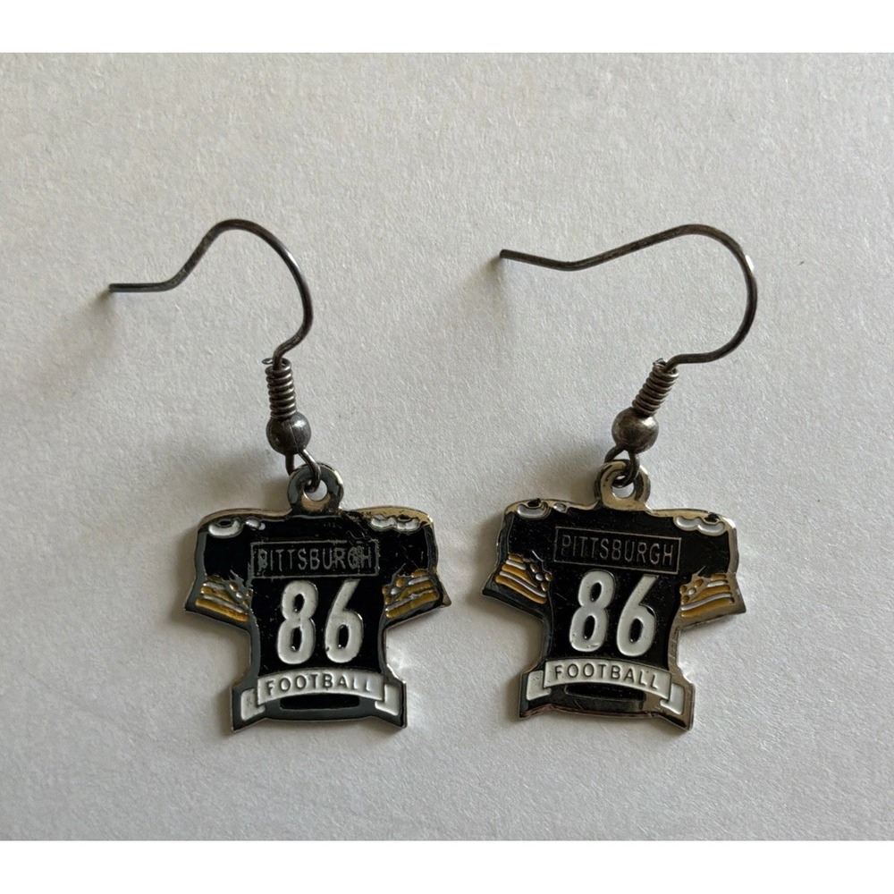 Pittsburgh Steelers NFL Football Hines Ward #86 Jersey Charm Dangle Earrings